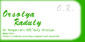 orsolya raduly business card